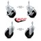 Service Caster 4 Inch Hard Rubber Wheel Swivel 3/8 Inch Threaded Stem Caster Brakes SCC, 2PK SCC-TS20S414-HRS-381615-2-TLB-2 - alternate 5